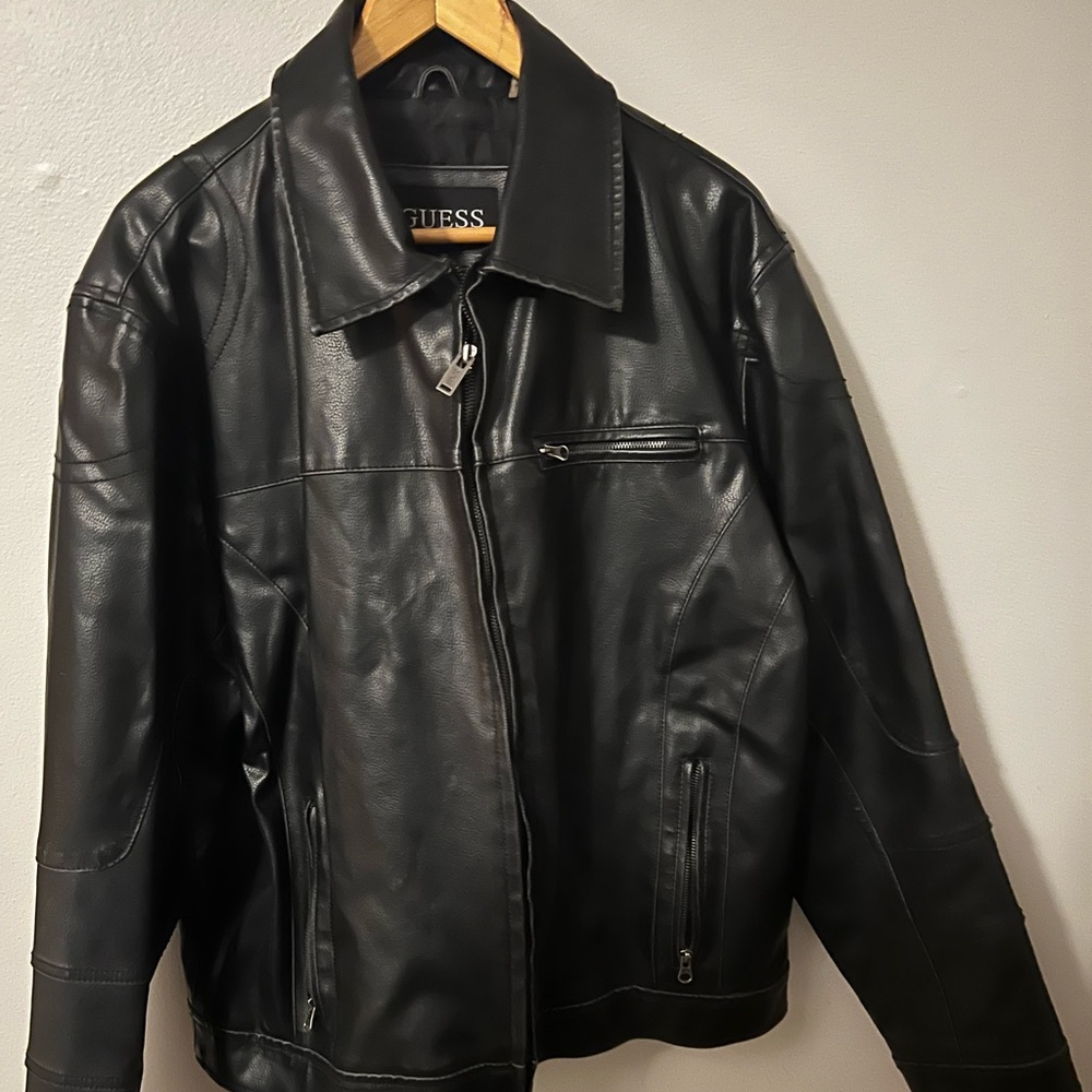 Men’s imitation leather jacket